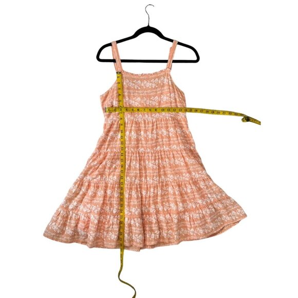 In Loom Woman Size S Floral Peach Sundress Cotton & Rayon Blend Adjustable Strap - Picture 6 of 9